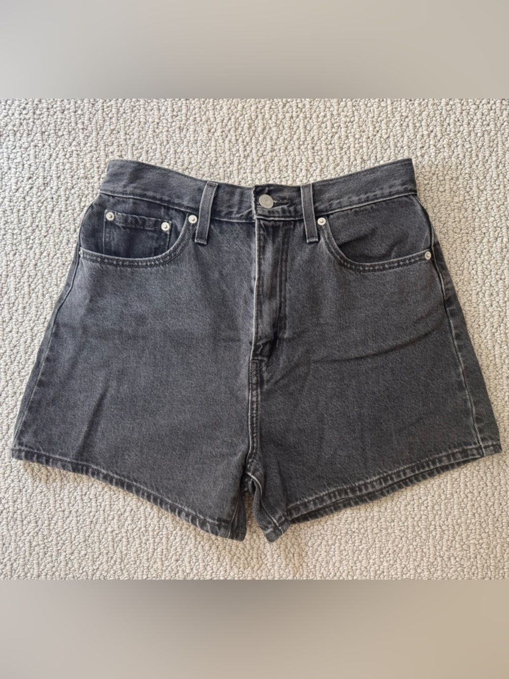 Levi’s High Rise Loose Dark Wash Denim Shorts